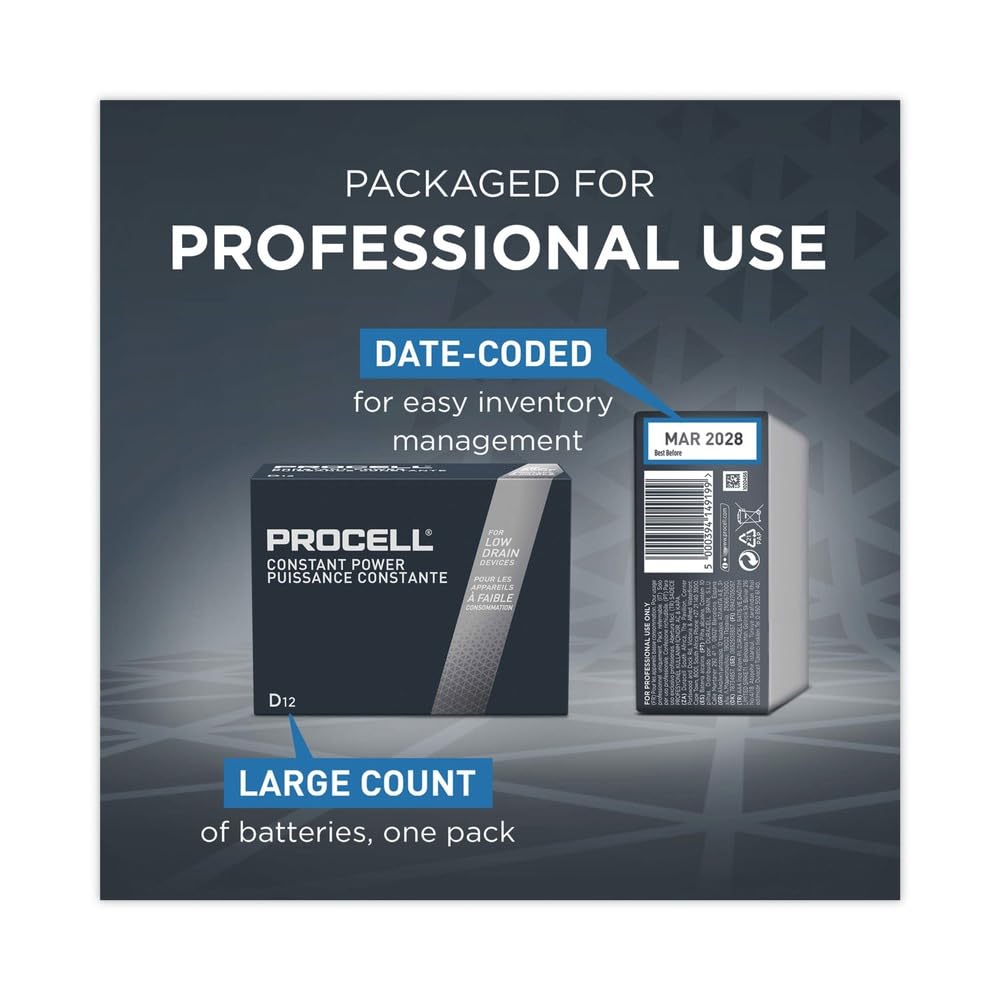 Duracell 13000 - PC1300 D Procell Battery (12 Pack) (PC1300 D PROCELL)