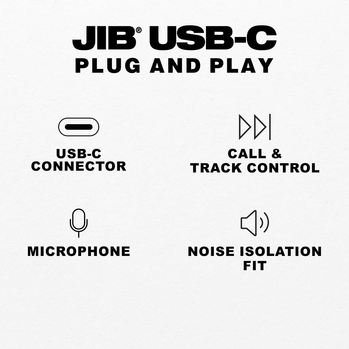 Skullcandy Jib USB-C Wired Earbuds with Noise Isolation, Inline Microphone Call and Track Control for iPhone Android, Ear Gel Sizes Included…