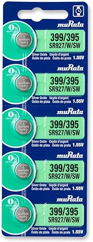 Murata 395/399 Battery SR927/W/SW 1.55V Silver Oxide Watch Button Cell (5 Batteries)