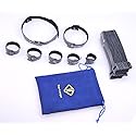 50-Pack Reusable Cable Strap Ties with Self Hook & Loop - Durable Cord Organizers for Wires, Cables & Electronics - Comes with Stylish Fabric Gift Bag