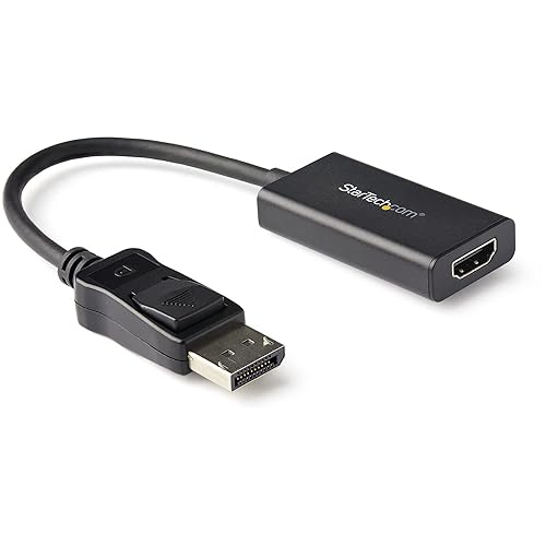 StarTech.com DisplayPort to HDMI Adapter - 4K 60Hz HDR10 Active DisplayPort 1.4 to HDMI 2.0b Video Converter - 4K DP to HDMI Adapter Dongle