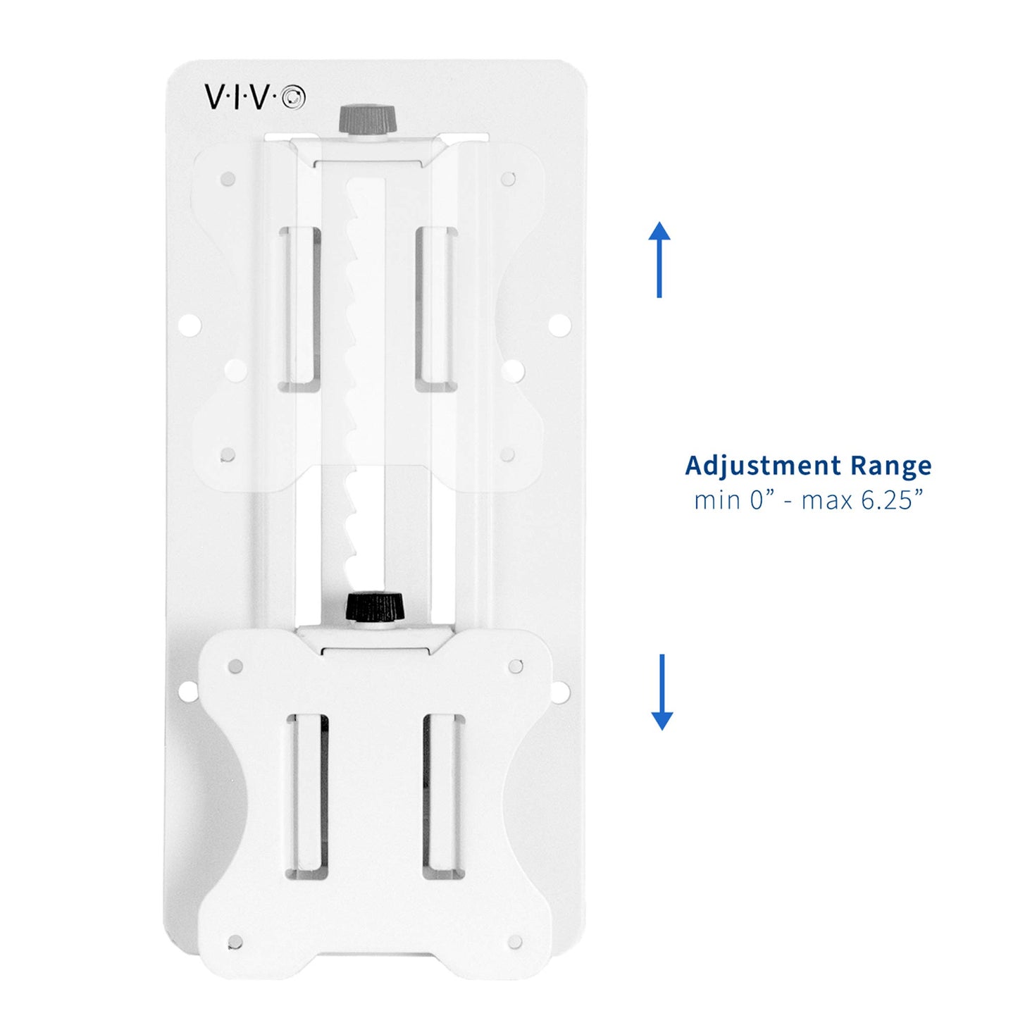 VIVO Height Adjustable VESA Adapter for Single 13 to 27 inch Monitor, Accessory Bracket Kit for Individual Screen, White, STAND-VAD3W