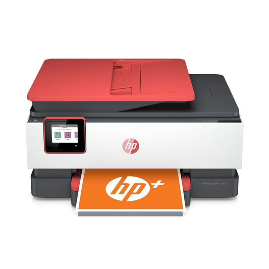 HP OfficeJet Pro 8035e Wireless Color All-in-One Printer (Coral) with up to 12 Months Instant Ink (1L0H8A)