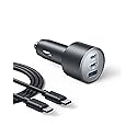 Anker iPhone 17 USB-C Car Charger, 167.5W Max 3-Port Ultra-Compact Type-C Fast Car Charger for MacBook Pro/Air, iPhone 17/16/15 Series, Samsung