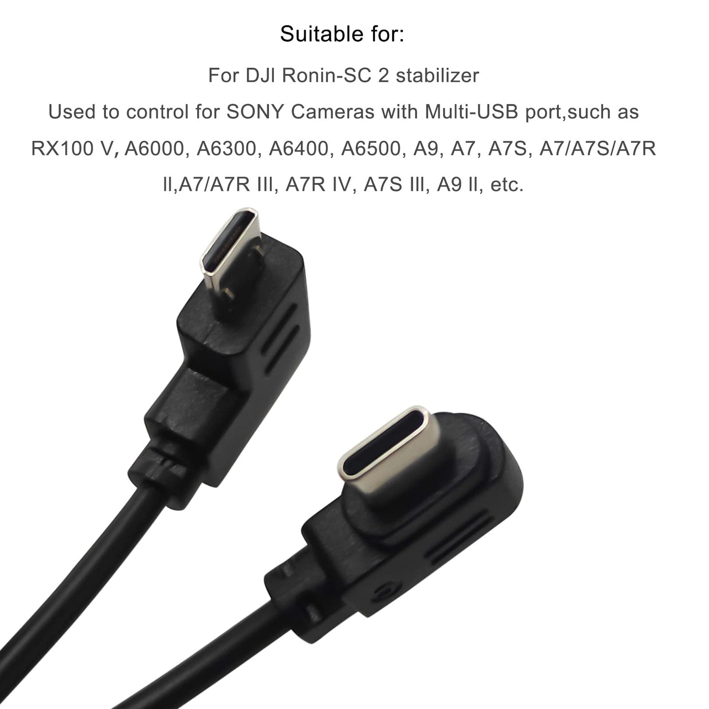 LingoFoto RSS Control Cable, USB-C to Multi-USB Multi-Camera Control Cable for DJI Ronin-SC to for Sony A9, A7, A7S, A7/A7S/A7R II, A7/A7R III 30cm