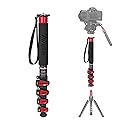 Avella C325 58 Inch Carbon Fiber Camera Monopod Professional Telescopic Monopods for Canon Nikon Sony Olympus Panasonic DSLR Camera Black
