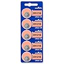 Murata CR1216 Battery DL1216 ECR1216 3V Lithium Coin Cell (5 Batteries)