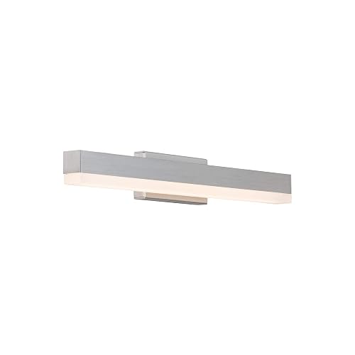 WAC Lighting dweLED, Styx 19in LED Bathroom Vanity or Wall Light 3-CCT 2700K-3000K-3500K Set to 3000K in Brushed Aluminum