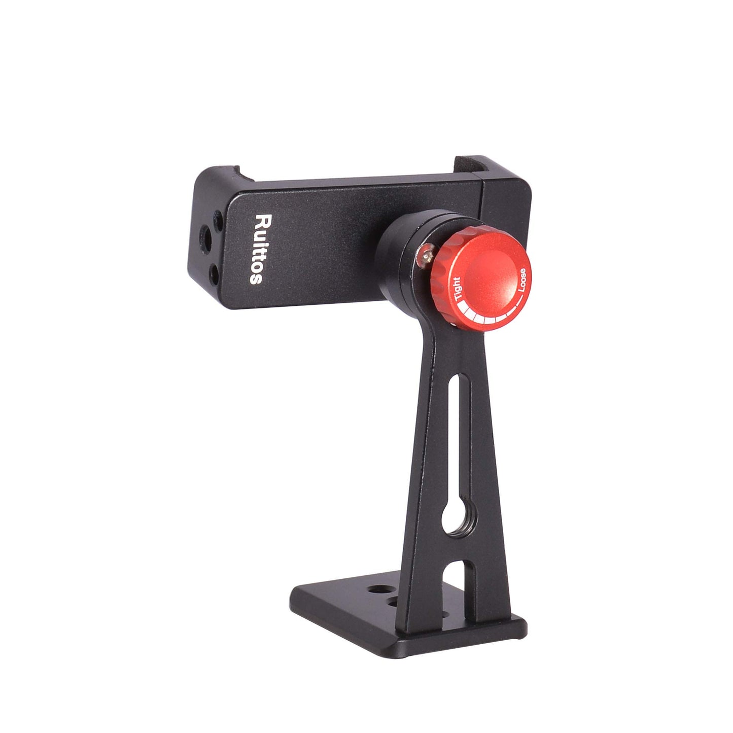 Ruittos Phone Holder for Tripod, Metal Cellphone Tripod Adapter 360 Degree Rotation Vertical Video Smartphone Bracket Clip Compatible with iPhone X XS