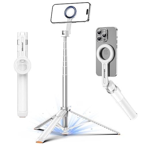 UBeesize 70" Auto-Open Magnetic Tripod for iPhone, MagSafe Selfie Stick with Remote, Portable Phone Stand for Recording, Travel and Vlogging