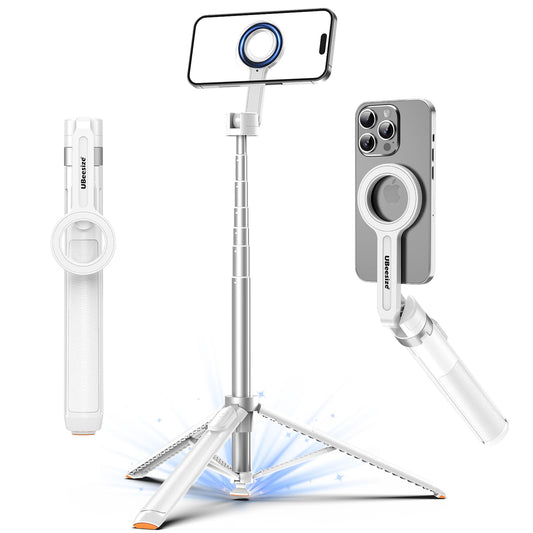 UBeesize 70" Auto-Open Magnetic Tripod for iPhone, MagSafe Selfie Stick with Remote, Portable Phone Stand for Recording, Travel and Vlogging