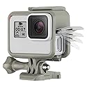 SOONSUN Frame Mount Housing Case for GoPro Hero 5 6 7 Black White Silver Hero 2018 Cameras Protective Housing with Buckle and Screw, All Slots Fully