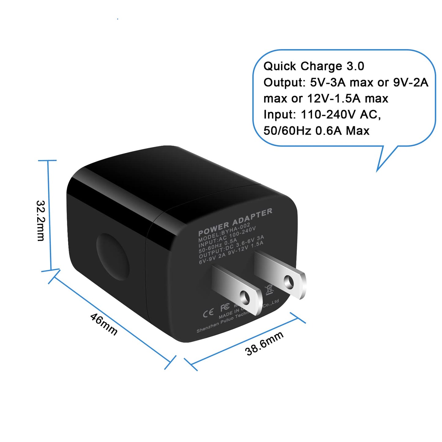 OrSunday Quick Charge 3.0 Fast Charger Compatible Moto G10 G9 G8 G7 Power Plus Play, Edge/G Power/Stylus/Razr/One 5G Ace/G100, G6 X4 Z4 Z3 Z2 Z Play