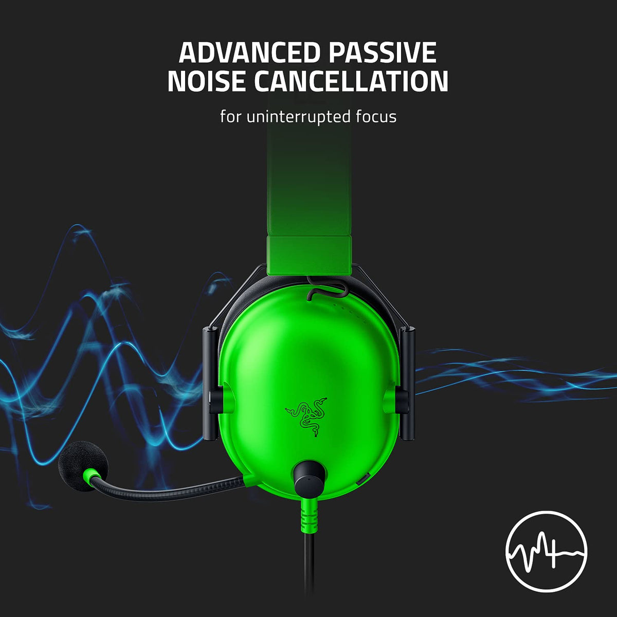 Razer BlackShark V2 X Gaming Headset, 3.5mm Audio Jack, Green