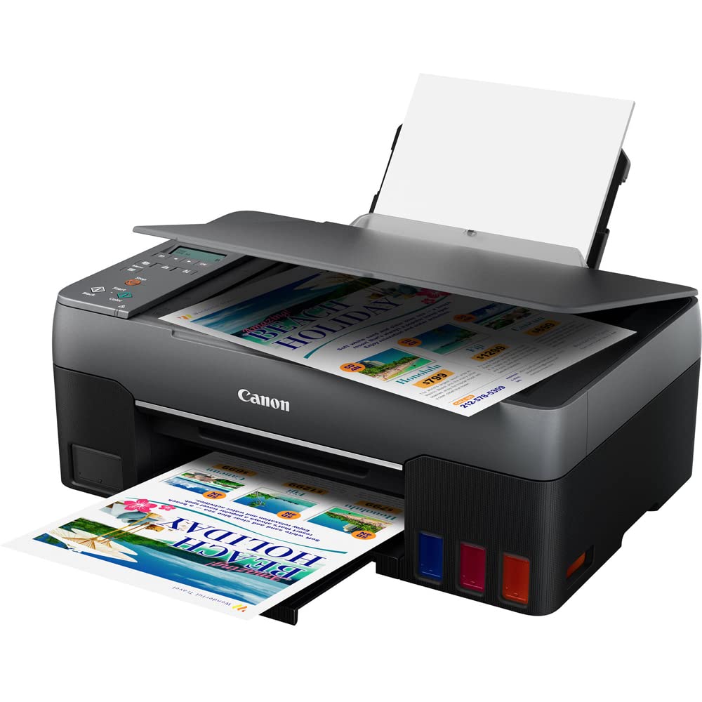 Canon Pixma G2260 All-in-One MegaTank Wired Printer with Print, Copy, Scan, Photo Printing 4466C002 and High Yield Refillable Tanks, Ink Set + 2 Extra