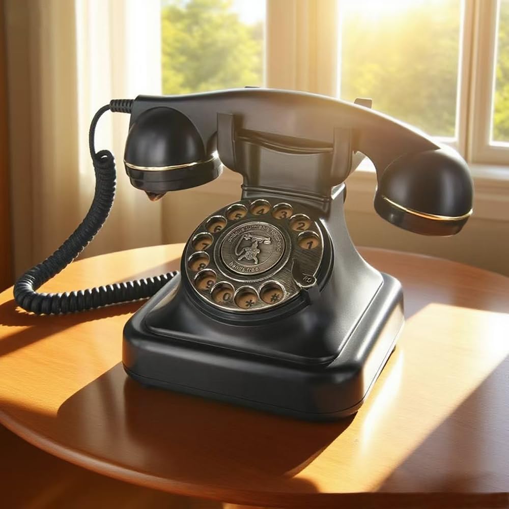 GHYTMTHOT Original Rotary Phone, Land Line Telephones for Home, Used for Home and Office Desk. (First Launched on Amazon)