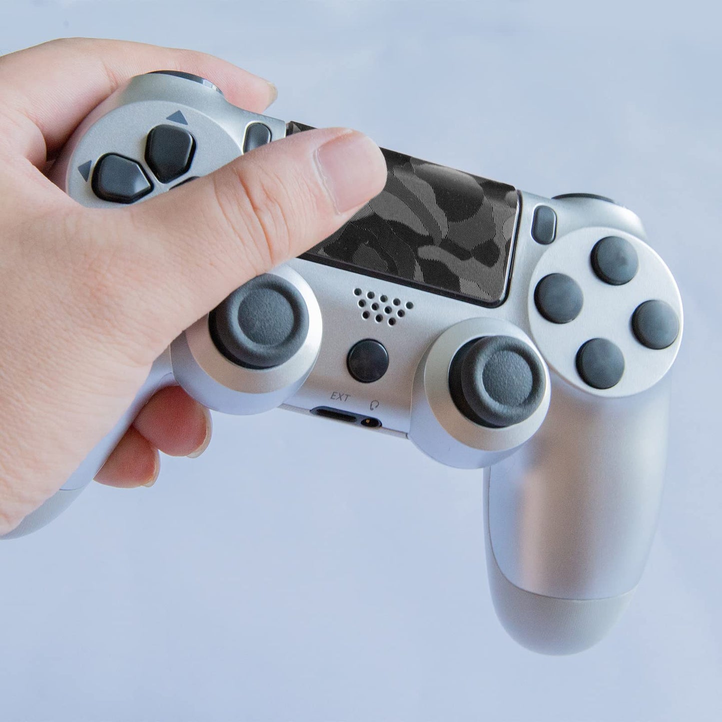 2Pcs of HOTLINEGAMES Touchpad Protector Compatible with PS4 Controller, Enhanced Texture Skin Compatible with PlayStation 4 DualShock,Pre-Cut,Easy