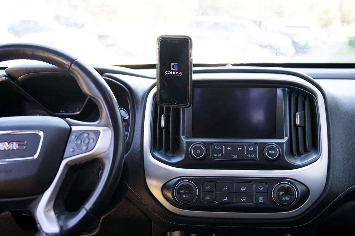 Course Motorsports DirectFit Magnetic Phone Mount and Car Phone Holder for Chevrolet Colorado/GMC (Canyon 2015+) (Automatic Gripping Charger (Black))