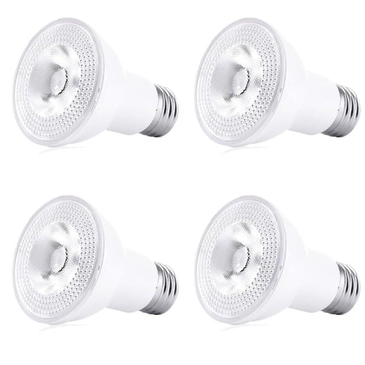 yayutelight PAR20 LED Bulbs, 4000K Cool White Flood Light CRI90 50W Equivalent 7W, Dimmable, 550 Lumens, E26 Base (4)