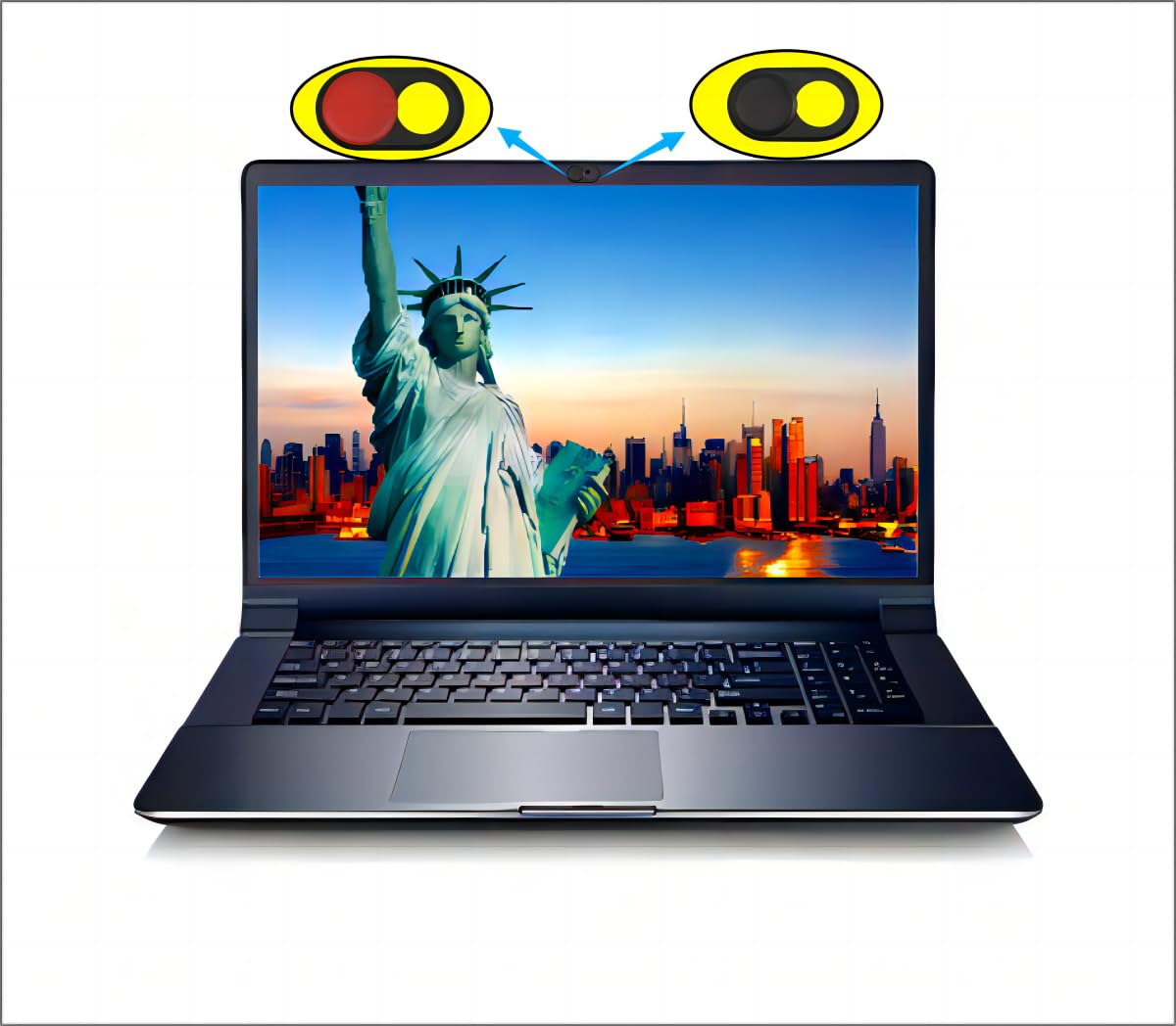 Ultra-thin laptop camera cover slider[2-Pack], suitable for iPhone, iPad, MacBook Pro, desktop computers, phone, and PC accessories camera blocker