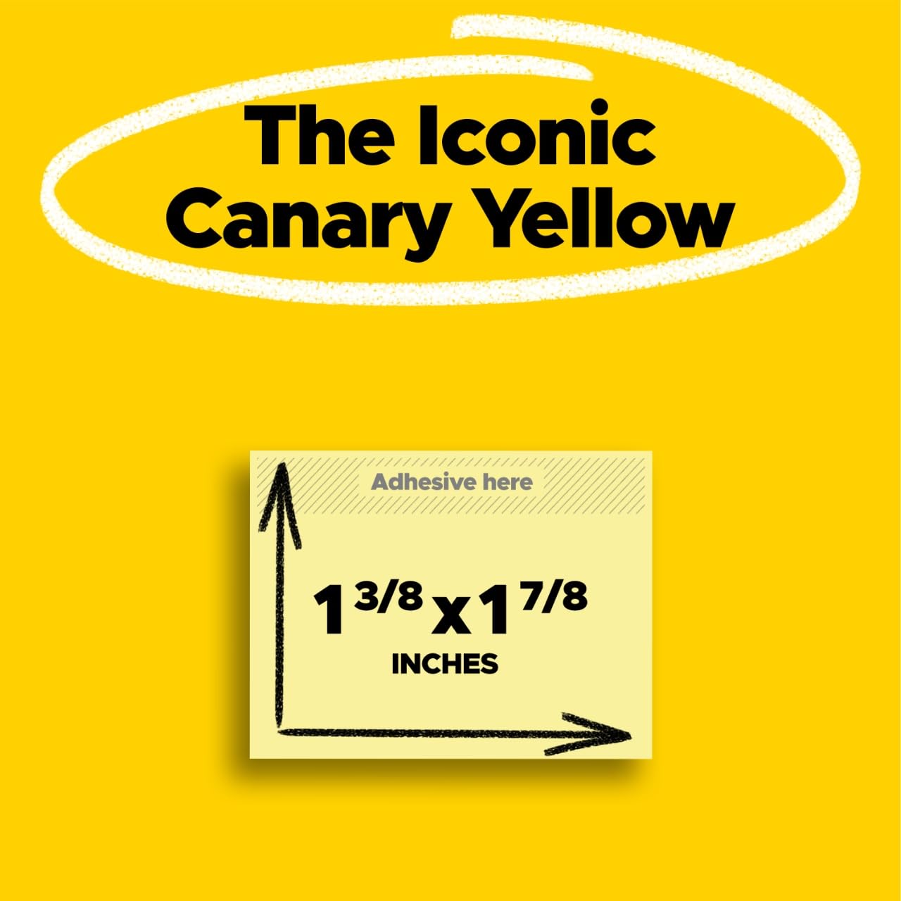 Post-it Notes, 1.38 x 1.88 in, The Iconic Canary Yellow Note, 24 Pads