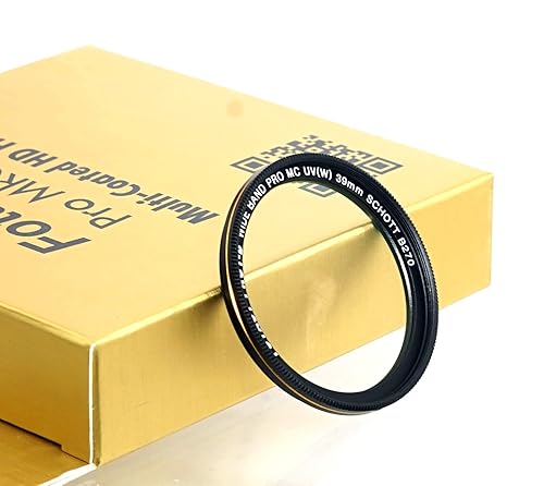 Fotasy 39mm Ultra Slim UV Protection Lens Filter, Nano Coatings MRC Multi Resistant Coating Oil Water Scratch, 18 Layers Multi-coated 39 mm MCUV