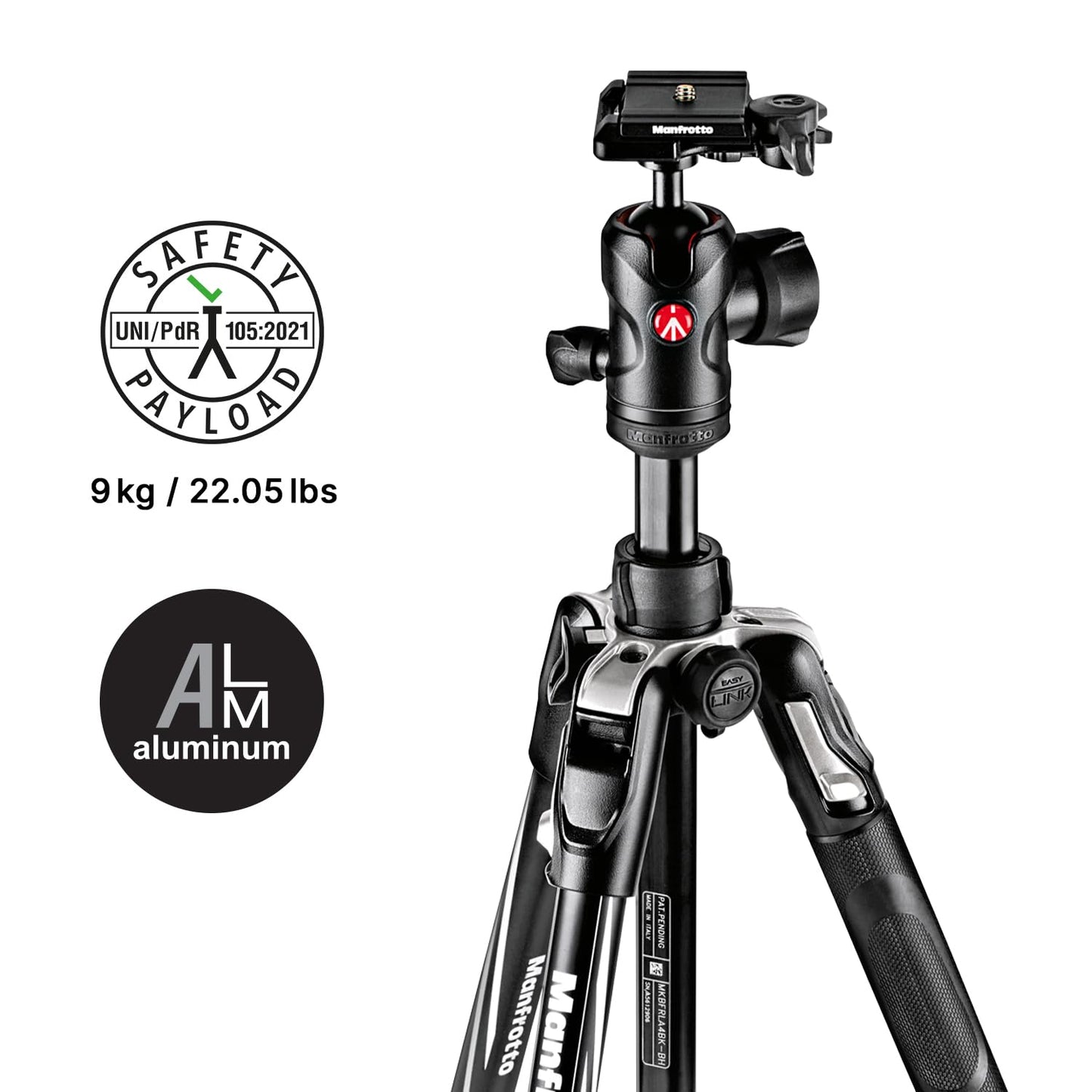 Manfrotto Befree Advanced Camera Tripod with Lever Closure, Portable and Compact Travel Tripod Kit with Ball Head, Aluminum Tripod for DSLR Reflex