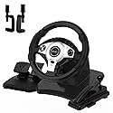 NBCP Racing Wheel with 270/900° Rotation, PC Steering Wheel with Pedals, Dual-Motor Vibration & Gear Shifter for Xbox Series X|S, Xbox One, PS4, PS3