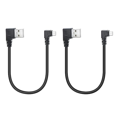 Maixbomr 90 Degree Micro USB Cable,25cm USB A Left Angle to Micro USB Left Angle Charging and The Data Transfer,for Phone and Dash
