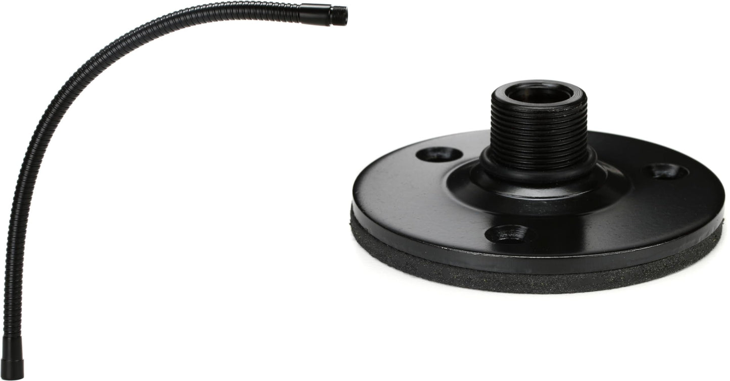 On-Stage MSA9030-19B 19-inch Gooseneck and TM08B Flange Mount with Pad - Black