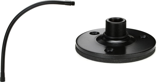 On-Stage MSA9030-19B 19-inch Gooseneck and TM08B Flange Mount with Pad - Black