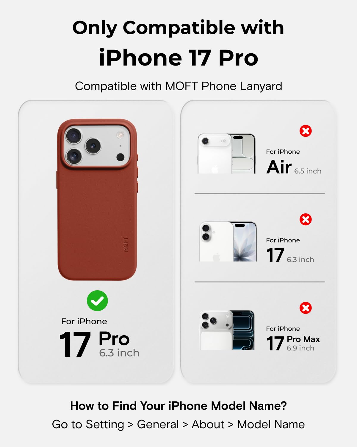 MOFT for iPhone 17 Case- MOVAS Snap Case, MagSafe Compatible, Soft-Touch Vegan Leather, Classic Minimalist Design, Lightweight, Stain-Resistant