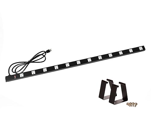 Opentron 12 Outlets 4 Feet Body Heavy Duty Metal Surge Protector Power Strip (4 Feet 12 Outlet 6 Feet Power Cord)