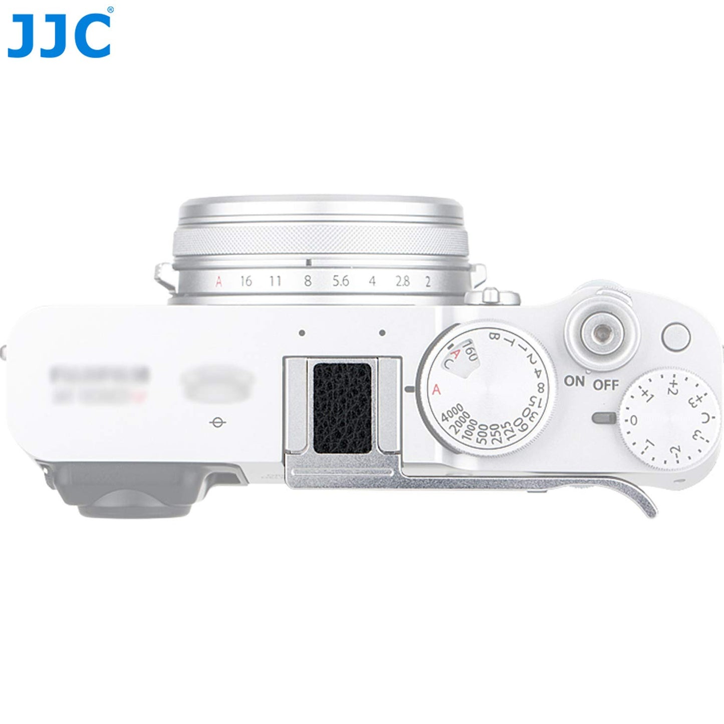 JJC TA-X100V Silver Thumbs Up Grip for Fuji X100V Camera, Hot Shoe Thumb Grip Comaptible with Fujifilm X100V X100F X-E3, Made of Premium Anodized