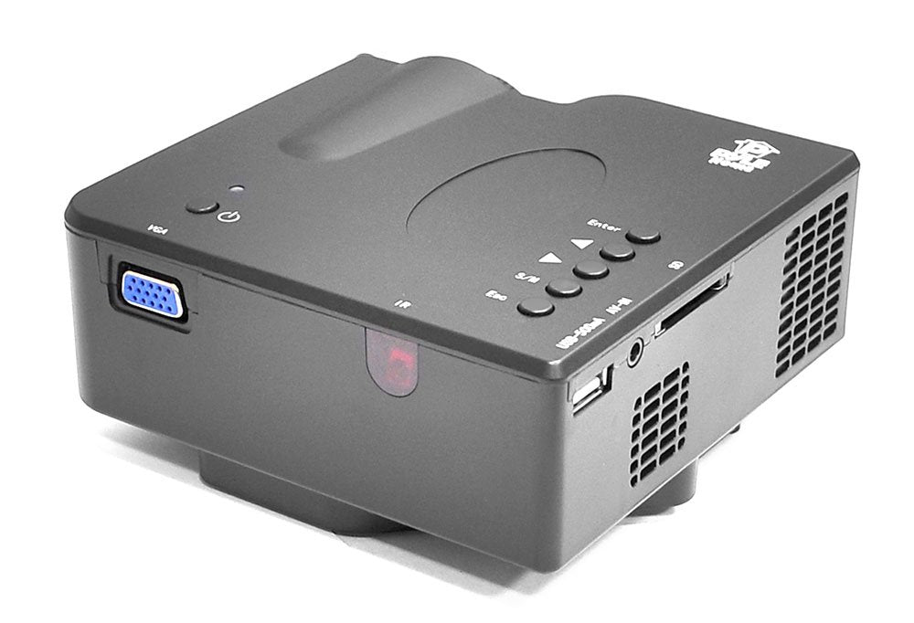 1080p Multimedia Gaming Mini Projector - Full HD Portable Video Cinema Home Theater Projector w/ Built-in Stereo Speaker, HDMI, USB, Adjustable