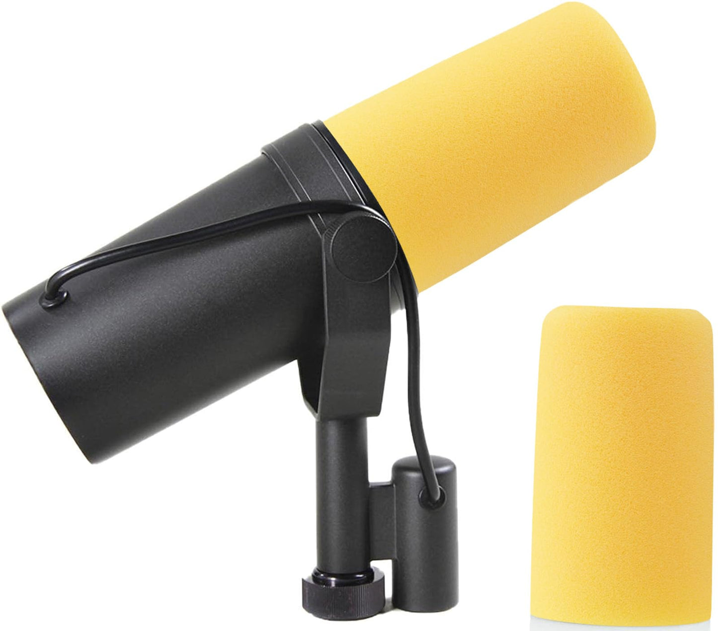 LEFXMOPHY SM7B Windscreen for Shure SM7B SM7dB Vocal Microphone RK345 Replacement Pop filter, Noise-cancellation Windsock Cover Yellow Foam Cover