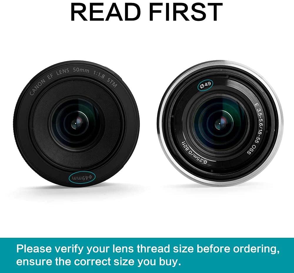 40.5mm Close-up Filter Kit 4 Pieces(+1,+2,+4,+10) Macro Filter Accessory Close-up Lens Filter Kit Set with Lens Filter Pouch for Canon Nikon Sony