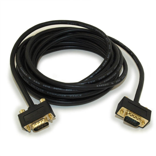 MyCableMart 15ft VGA Ultra-Thin Compact END Male/Male Triple Shielded Cable