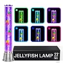 Jellyfish Lamp Bubble Lights with 6 LED Color Automatic Changing Night Light Moving Jelly Fish Aquarium - Tower Table Desk Lava Lamp for Bedroom Home