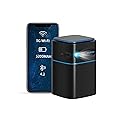 NexiGo Smart WiFi Mini Portable Projector, 4K Supported, Android 9.0, [100 ANSI - Over 3000 Lux], DLP Bluetooth Pico Video Projector, 4-Hours