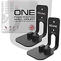 Sound Bass ONE, ONE Gen 2, ONE SL & Play:1 Wall Mount Bracket, Twin Pack [2pcs], Black, Compatible with Sonos ONE, ONE Gen 2, ONE SL & PLAY1 Speaker