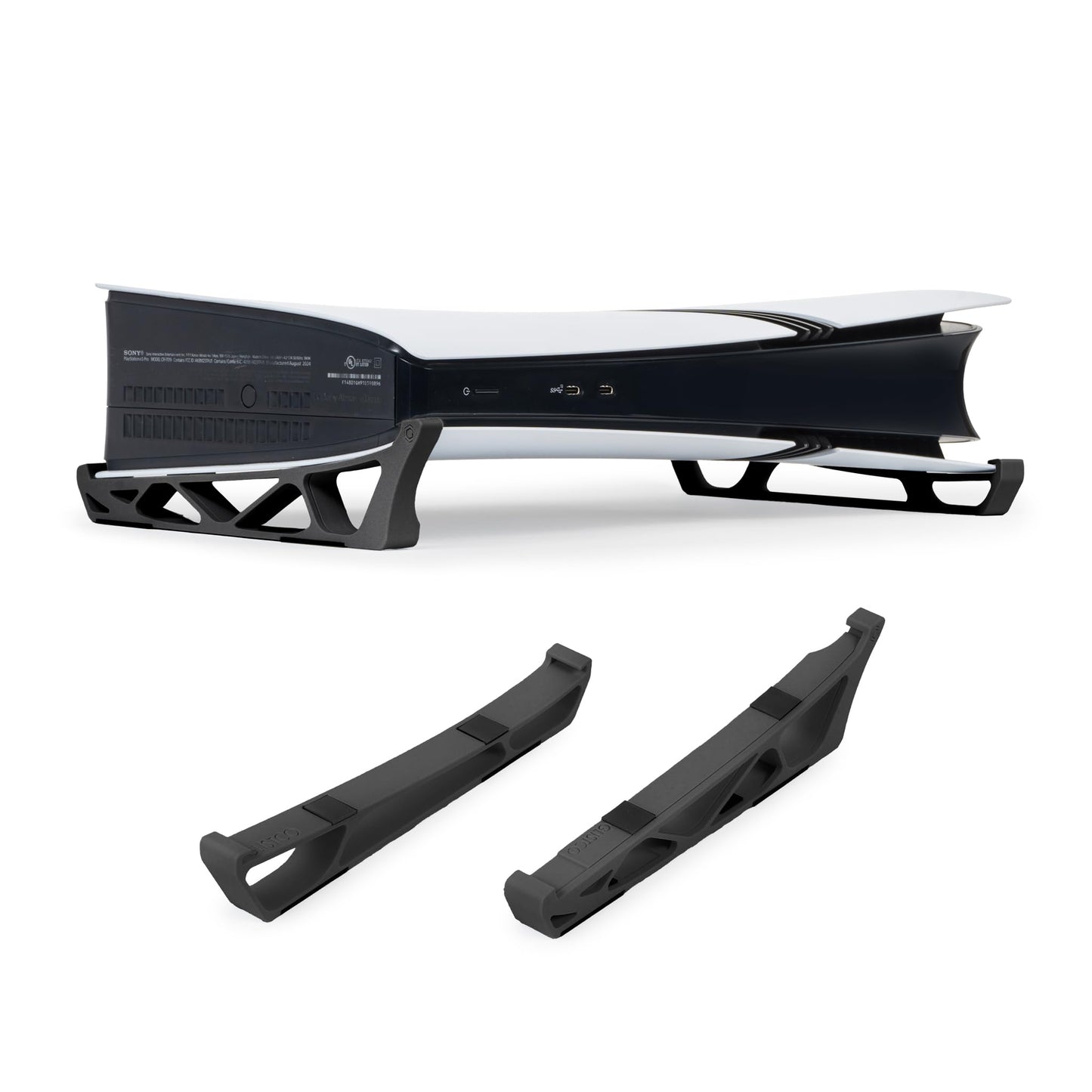 Glistco Skates - Horizontal Stand for PS5 Pro Compatible with Disc & Digital Edition (Galaxy Black)