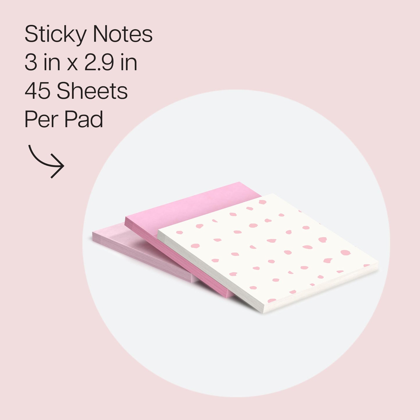 Post-it Polished Patterns, 3 x 3 in, 3 Sticky Notes Pads