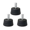 PZRT 3pcs Antislip Rubber Tripod Feet Spike Photography Accessories for Tripod Monopod 1/4 Inch
