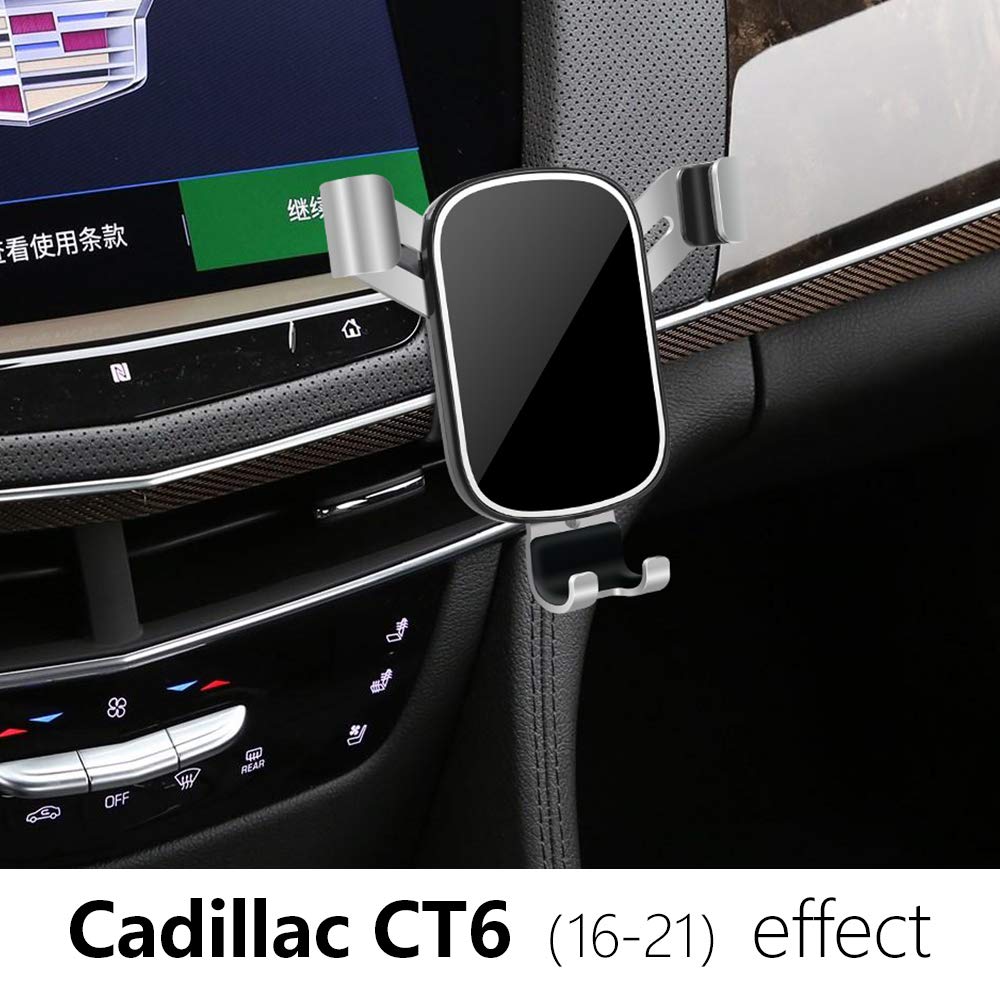 LUNQIN Car Phone Holder for Cadillac CT6 2016 2017 2018 2019 2020 and CT6-V 2019 2020 Auto Interior Accessories Best Cell Phones Mount Cellphone
