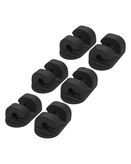 Scosche CMAA2-6PKRP 6 Pack Adhesive Cable Management Clip Kit, Cord Organizer, Wire Holder for Desk, Nightstand, Phone Charger, Computer, Home