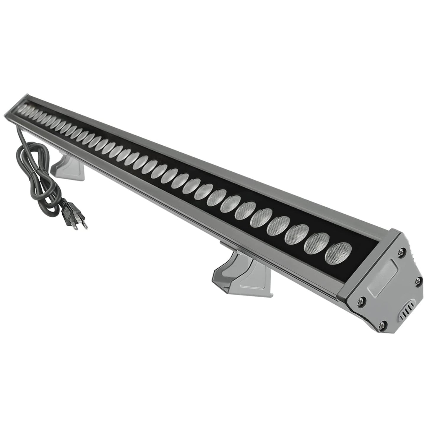 YRXC 36W LED Wall Washer Light Bar, 4000lm 5000K Daylight Linear Strip, 120V Plug in Outdoor Signage Lighting, IP65 Waterproof Anti-Fog Valve, 45°