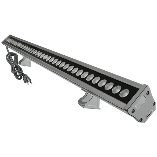 YRXC 36W LED Wall Washer Light Bar, 4000lm 5000K Daylight Linear Strip, 120V Plug in Outdoor Signage Lighting, IP65 Waterproof Anti-Fog Valve, 45°