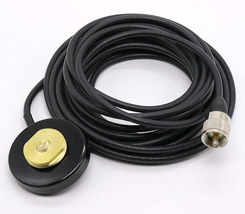 NMO Mount Magnetic Base for Car Bus Taxi Mobile Radio Antenna W/5M Cable