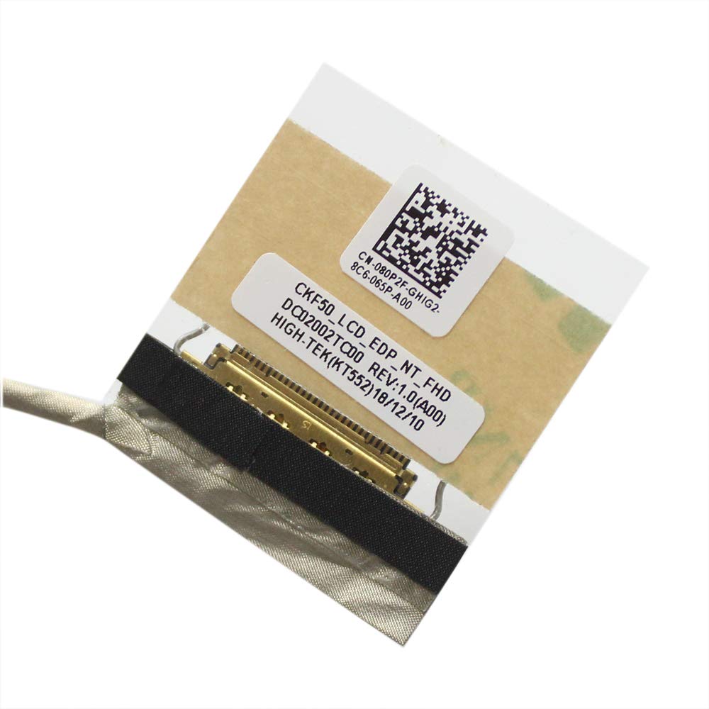 GinTai 30Pin EDP FHD LCD LVDS LED Screen Video Cable Replacement for DELL Inspiron 7577 7587 7570 / G5 5587 / G7 7588 P72F 80P2F 080P2F DC02002TC00